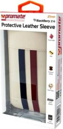 Picture of Promate White Zino BlackBerry Z10 Protective Leather Sleeve