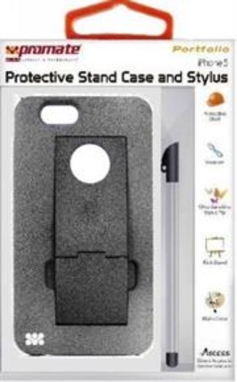 Picture of Promate Grey Portfolio iPhone 5 Protective Stand Case