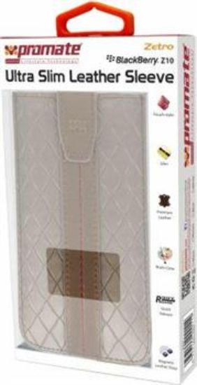 Picture of Promate Brown Zetro BlackBerry Z10 Ultra Slim Leather Sleeve