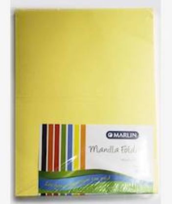 Picture of Marlin A4 Flat File Folders Yellow Pack of 100