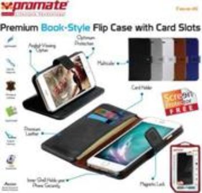 Picture of Promate White Tava-i6 Premium Book-Style Flip Case