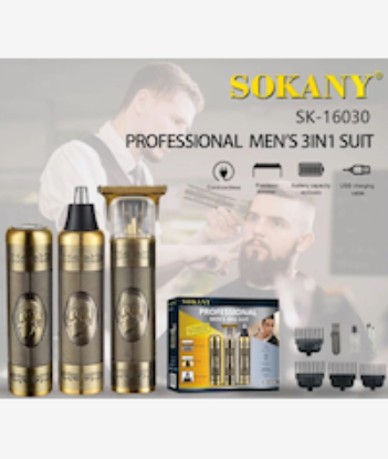Picture of Sokany Professional  3In1 Set T Blade Shaver Gold