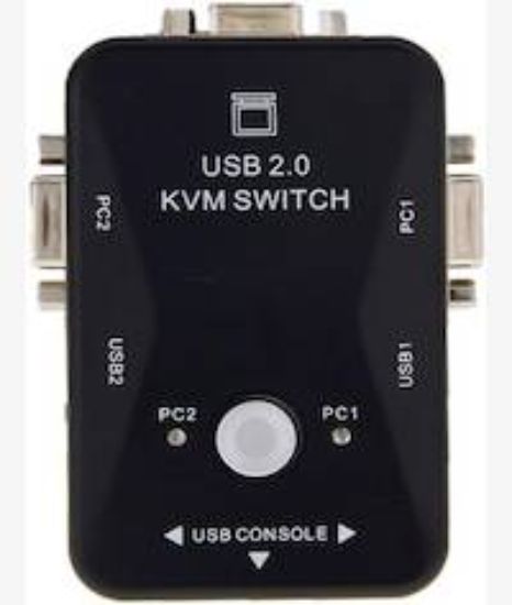 Picture of UniQue KVM 2 Port VGA USB 2.0 Manual Switch