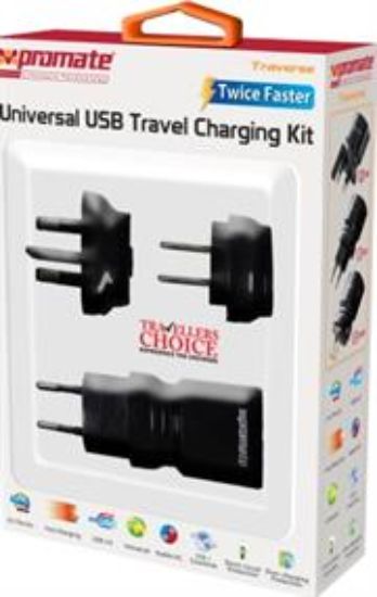 Picture of Promate White Traversel Travel USB Charger