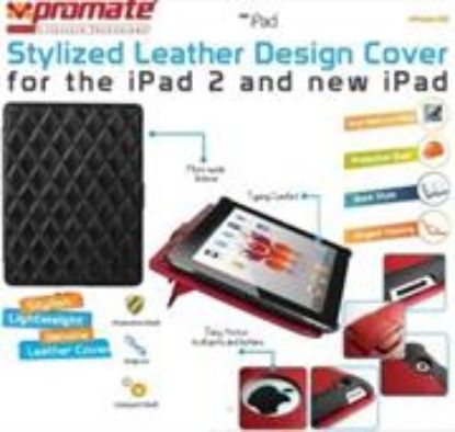 Picture of Promate Black iPose.10-Stylized Leather Design Cover