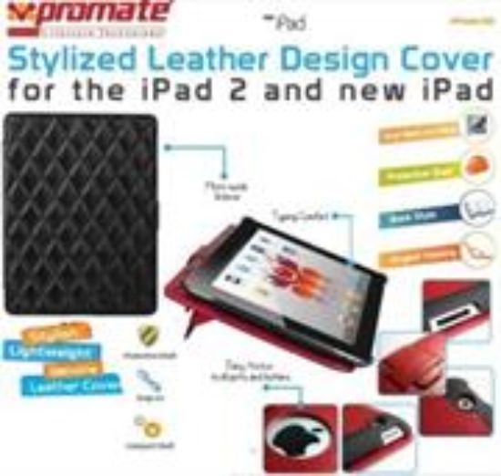 Picture of Promate Black iPose.10-Stylized Leather Design Cover