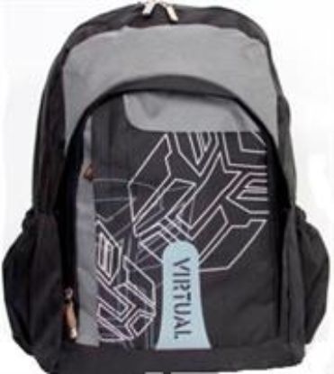 Picture of Macaroni Black and Grey Scolaro Student Backpack