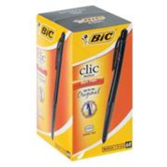 Picture of Bic Clic Medium Ballpoint Pen Black 1.0mm