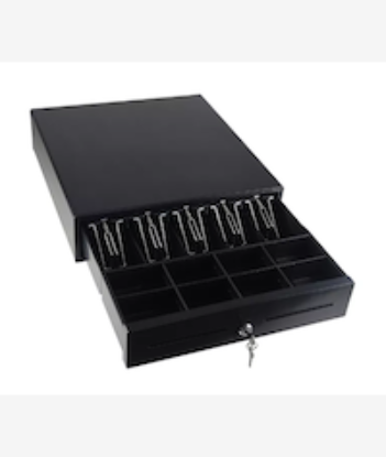 Picture of Postron Cash Drawer with 5 Bills and 7 Coins