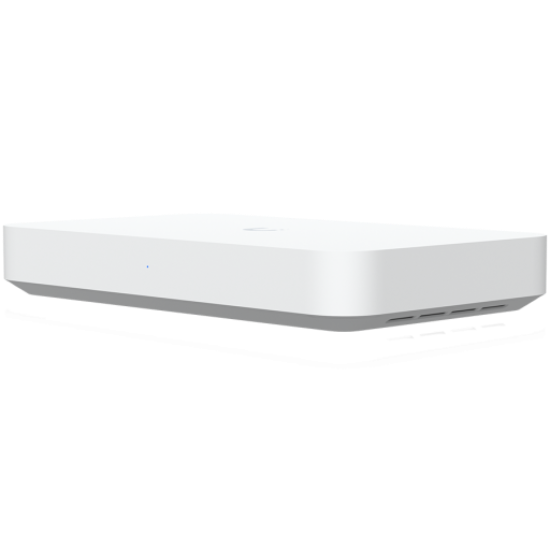 Picture of UBIQUITI Ubiquiti UXG-Fiber Desktop 10G independent gateway with integrated 4-port 2.5 GbE switch, 5 Gbps routing with IDS/IPS, 10G SFP+ and (1) 10 GbE RJ45 WAN port, 10G SFP+ LAN port