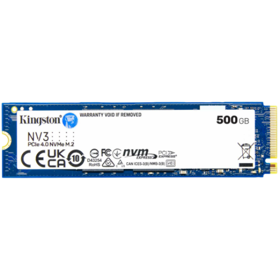 Picture of KINGSTON Kingston 500GB NV3 SSD M.2 2280 PCIe 4.0 NVMe, Read: 5,000/ Write: 3,000MB/s