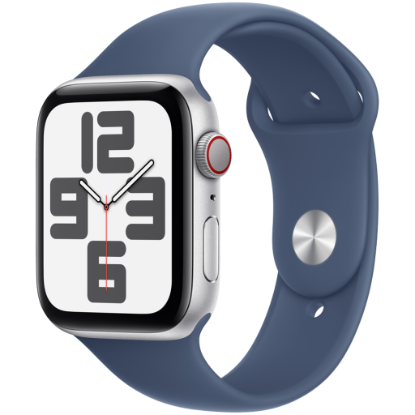 Picture of APPLE Apple Watch SE GPS + Cellular 40mm Silver Aluminium Case with Denim Sport Band - M/L,Model A2725