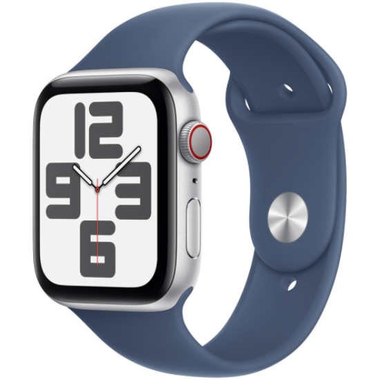 Picture of APPLE Apple Watch SE GPS + Cellular 40mm Silver Aluminium Case with Denim Sport Band - M/L,Model A2725