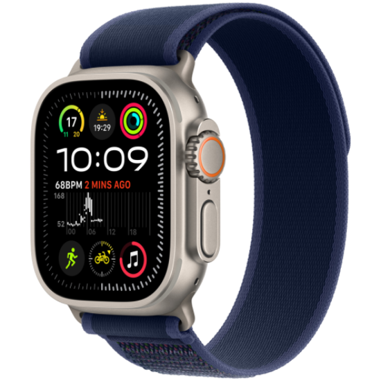 Picture of APPLE Apple Watch Ultra 2 GPS + Cellular 49mm Natural Titanium Case with Blue Trail Loop - M/L,Model A2986