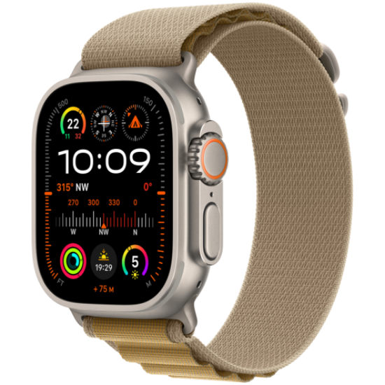 Picture of APPLE Apple Watch Ultra 2 GPS + Cellular 49mm Natural Titanium Case with Tan Alpine Loop - Small,Model A2986