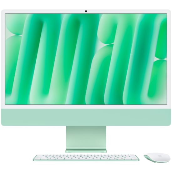 Picture of APPLE 24-inch iMac with Retina 4.5K display: Apple M4 chip with 10‑core CPU and 10‑core GPU, 16GB, 256GB SSD - Green,Model A3137