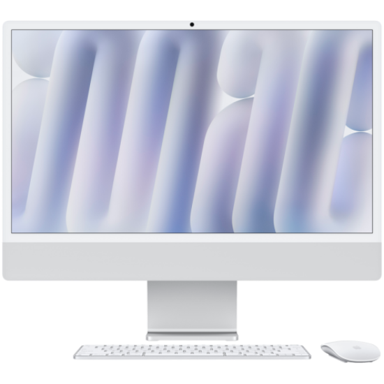 Picture of APPLE 24-inch iMac with Retina 4.5K display: Apple M4 chip with 10‑core CPU and 10‑core GPU, 16GB, 512GB SSD - Silver,Model A3137