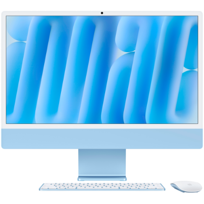 Picture of APPLE 24-inch iMac with Retina 4.5K display: Apple M4 chip with 8‑core CPU and 8‑core GPU, 16GB, 256GB SSD - Blue,Model A3247