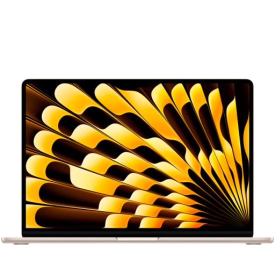 Picture of APPLE 15-inch MacBook Air: Apple M4 chip with 10-core CPU and 10-core GPU, 16GB, 256GB SSD - Starlight,Model A3241