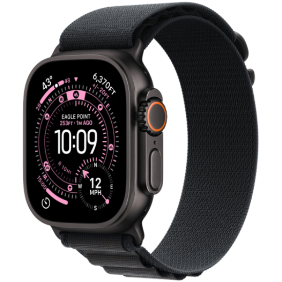 Picture of APPLE Apple Watch Ultra 3 GPS + Cellular 49mm Black Titanium Case with Black Alpine Loop - Large,Model A3281