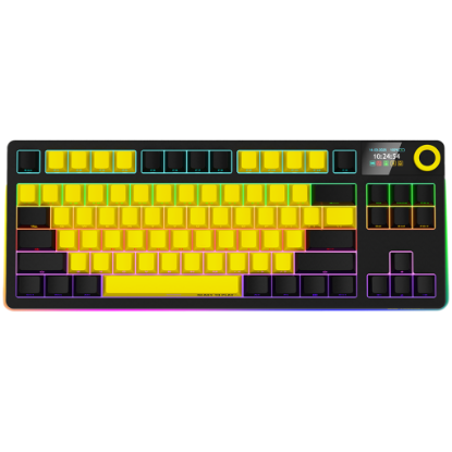 Picture of LORGAR LORGAR KBP70TKLW, Wireless TKL Mechanical Gaming Keyboard Pro, Black/yellow, EN layout