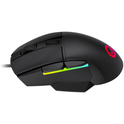 Picture of LORGAR LORGAR Jetter 357, gaming mouse, Optical Gaming Mouse with 6 programmable buttons, Pixart ATG4090 sensor, DPI can be up to 8000, 30 million times key life, 1.8m PVC USB cable, Matt UV coating and RGB lights with 4 LED flowing mode, size:124.90*71.65*41.36mm, 115g