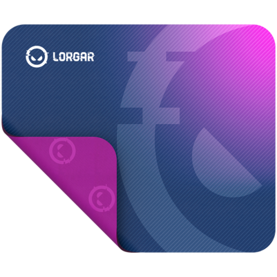 Picture of LORGAR Lorgar Main 133, Gaming mouse pad, High-speed surface, Purple anti-slip rubber base, size: 360mm x 300mm x 3mm, weight 0.2kg