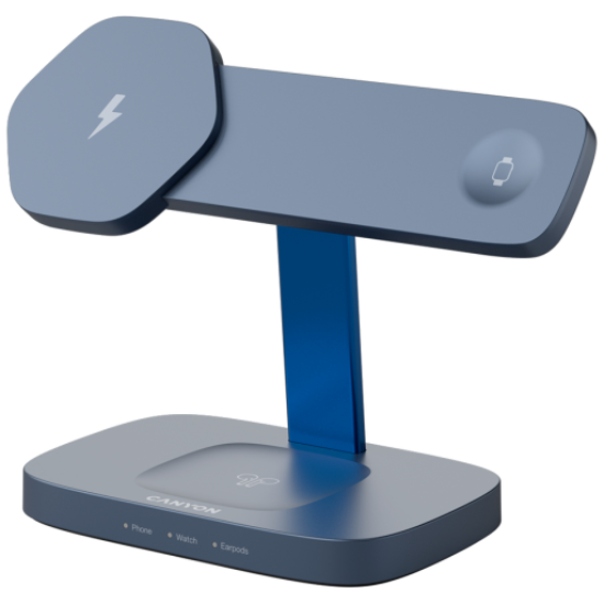 Picture of CANYON CANYON Wireless Charging Station Hexagon 310 3in1 DarkGrey/Blue