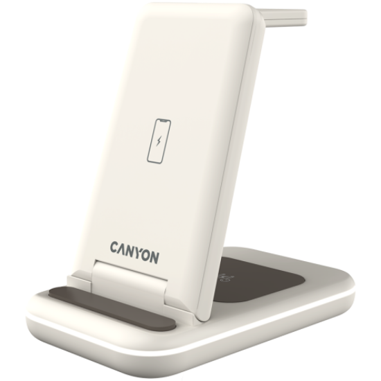 Picture of CANYON CANYON wireless charger WS-304 15W 3in1 Cosmic Latte