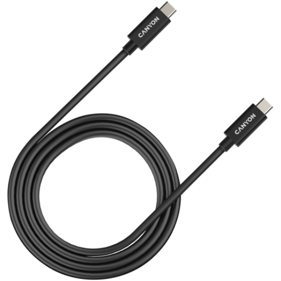 Picture of CANYON CANYON UC-44, cable, U4-CC-5A1M-E, USB4 TYPE-C to TYPE-C cable assembly 40G 1m 5A 240W(ERP) with E-MARK, CE, ROHS, black