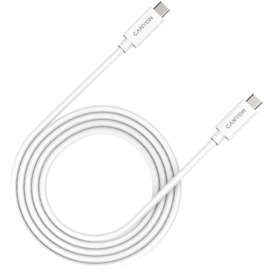 Picture of CANYON CANYON UC-42, cable, U4-CC-5A2M-E, USB4 TYPE-C to TYPE-C cable assembly 20G 2m 5A 240W(ERP) with E-MARK, CE, ROHS, white