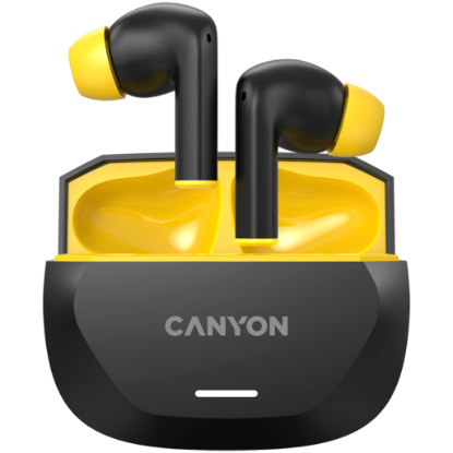 Picture of CANYON CANYON headset HEXAGON 7 TWS ANC+ENC Wireless Charge Black Yellow