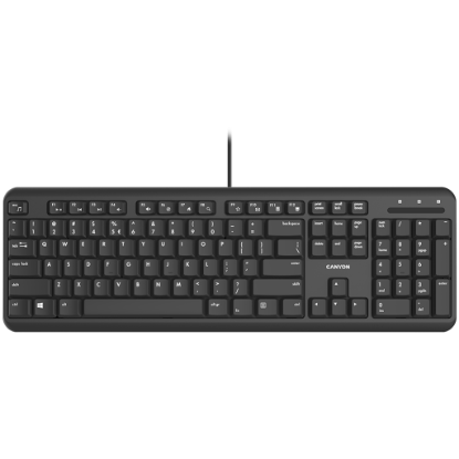 Picture of CANYON CANYON keyboard HKB-20 EN Velvet Wired Black
