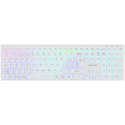 Picture of CANYON CANYON keyboard HKB-W11 UK/US RGB Dual Mode Wireless White