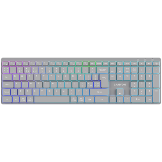 Picture of CANYON CANYON keyboard HKB-W11 UK/US RGB Dual Mode Wireless Grey