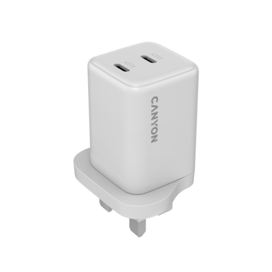 Picture of CANYON CANYON charger CU45AC GaN 45W 2xPD UK  White