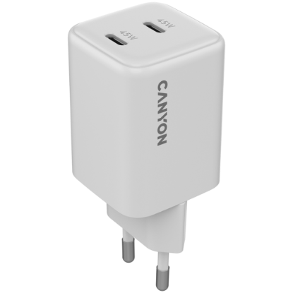 Picture of CANYON CANYON charger CU45CC GaN 45W 2xPD EU White