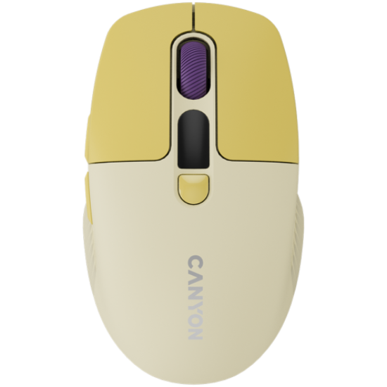 Picture of CANYON CANYON mouse MW-26 LCD Silent Dual Mode Wireless Yellow