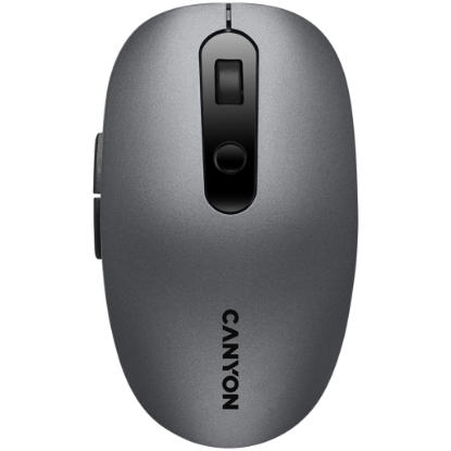 Picture of CANYON CANYON MW-9, 2 in 1 Wireless optical mouse with 6 buttons, DPI 800/1000/1200/1500, 2 mode(BT/ 2.4GHz), Battery AA*1pcs, Grey, 65.4*112.25*32.3mm, 0.092kg