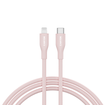 Picture of CANYON CANYON cable CLNM60 C-L 60W MFI 1m Silicon Pink