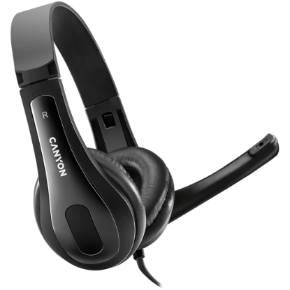Picture of CANYON CANYON PC headset CHSU-1 PC Mic USB 2m Black