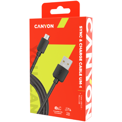 Picture of CANYON CANYON cable UM-1 MicroUSB 5W 1m Black