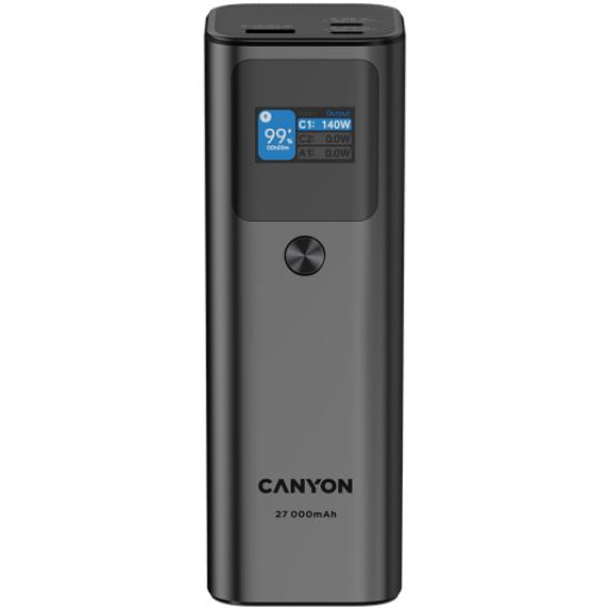 Picture of CANYON CANYON power bank PB-2010 TFT 27000 mAh 97.2Wh PD140W QC 3.0 Dark Grey