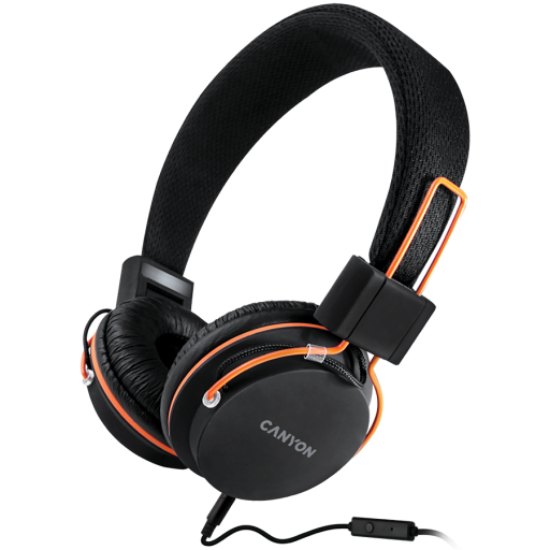 Picture of CANYON CANYON headset HP-2 Mic 1.2 m Black