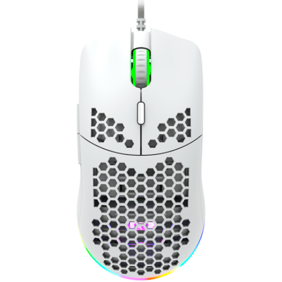 Picture of CANYON CANYON Puncher GM-11, Gaming Mouse with 7 programmable buttons, Pixart 3519 optical sensor, 4 levels of DPI and up to 4200, 5 million times key life, 1.65m Ultraweave cable, UPE feet and colorful RGB lights, White, size:128.5x67x37.5mm, 105g