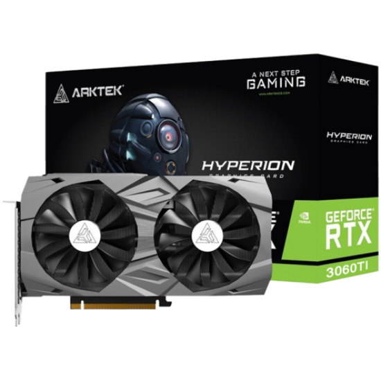 Picture of ARKTEK Arktek Geforce RTX3060Ti DDR6 8GB 256Bit TWIN FANS Graphics Card