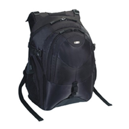 Picture of TARGUS CAMPUS 15IN-16IN BACKPACK (BLACK) HELPS ALLEVIATE BACK STRESS/STRAIN,MULTIPLE POCKETS FOR MAXIMUM STORAGE CAPACITY, ADJUSTABLE FASTENERS ON EACH SIDE OF THE BACKPACK ENSURING IMPROVED COMFORT