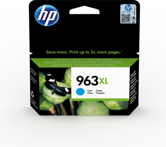Picture of HP # 963XL HIGH YIELD CYAN ORIGINAL INK CARTRIDGE