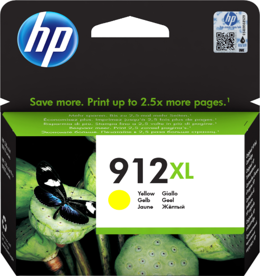 Picture of HP 912XL HIGH YIELD YELLOW ORIGINAL INK CARTRIDGE