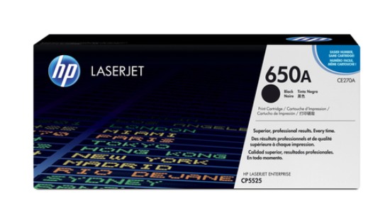Picture of HP 650A BLACK TONER CARTRIDGE